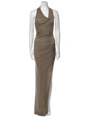 Helmut Lang Draped maxi dress in soft lyocell jersey. Size S